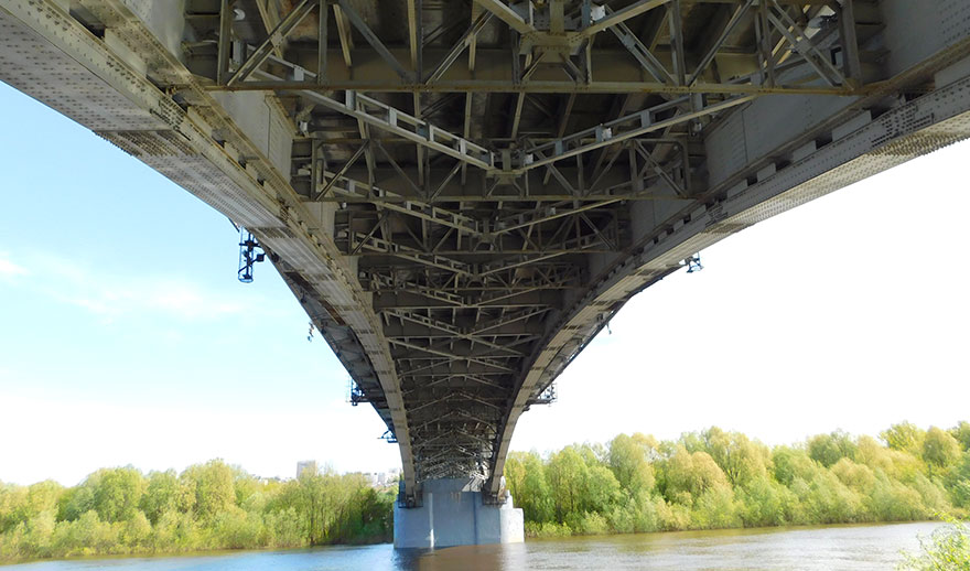 Канавинский мост Нижний Новгород - под мостом