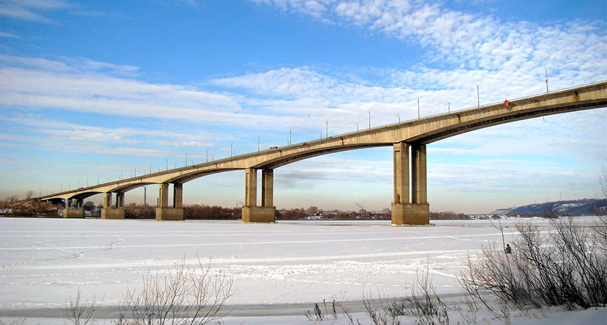 Мызинский мост Нижний Новгород наклон