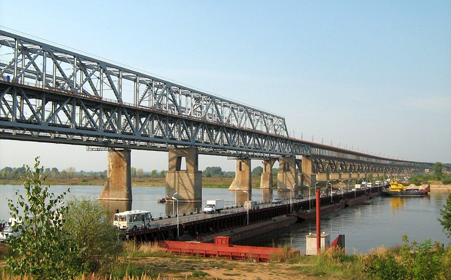 Борский мост понтонный Нижний Новгород
