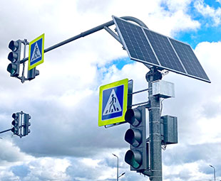 Светофор на солнечных батареях появился в Нижнем Новгороде