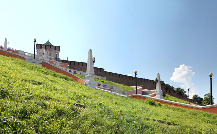 Ремонт Чкаловской лестницы снова начался в Нижнем Новгороде - изображение