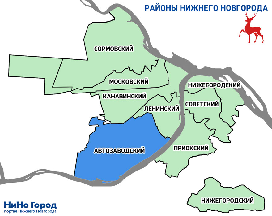 Автозаводский район карта