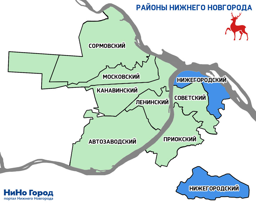 Нижегородский район карта